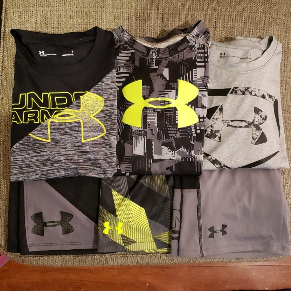 Boys Under Armour Shorts and Shirts